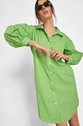 Balloon Sleeve Shift Dress